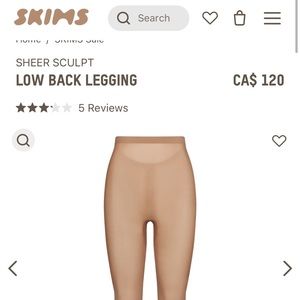SKIMS sheer sculpt low back legging
